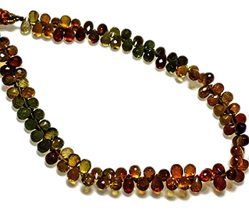 Tourmaline Petro en micro-faceted teardrops AAA perles pour création de bijoux