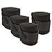 Jeffers Horse Fleece Polo Wraps 4 Pack and Equine Health Record 1 Pack Kit – Leg Wrap Accessories for Training Riding Turnout Stable, Hoof Care Tracker, Equestrian Horse Supplies - Black