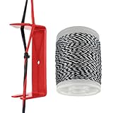- QI HUO JU - Bow String Separator Tool and Bowstring Serving Thread Peep Sight Tool 131 yard/120m Archery Bow Serving String for Compound Bow Tying Peep Sight Nock Point (Black-White)