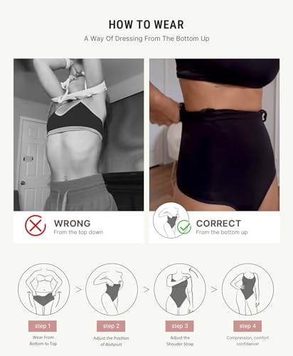 Image of FeelinGirl Shapewear Bodysuit for Women Tummy Control Body Shaper Going Out