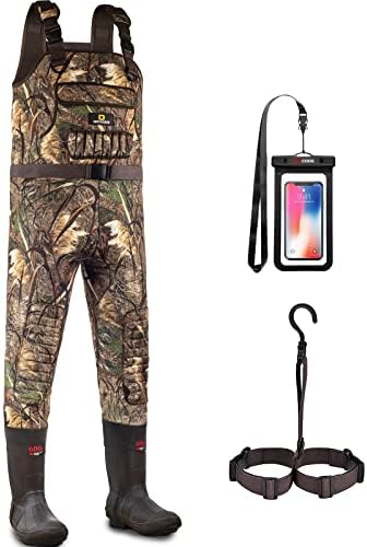 DRYCODE Chest Waders, Neoprene Waders for Men with 600G Boots, Waterproof Insulated Camo Duck Hunting Waders, Wader for Women