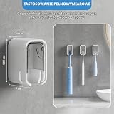 4 szt. Pyłoszczelny ścienny uchwyt na szczoteczkę elektryczną, uchwyt na szczoteczki do zębów do kąpieli bez wiercenia, podróżny uchwyt na szczoteczkę do zębów, organizer łazienkowy, dzieci, dorośli