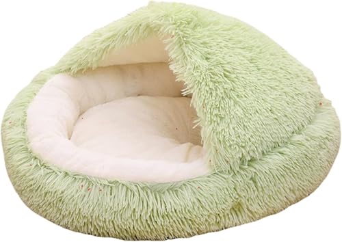 物の巣の円の巣の半閉鎖型貝殻の巣秋冬の暖かい巣の半包囲猫の巣犬の巣ペットのベッド (60cm,緑です)