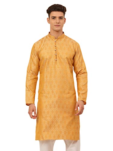 Image of Jompers Silk Blend Men's Woven Design Kurtas.