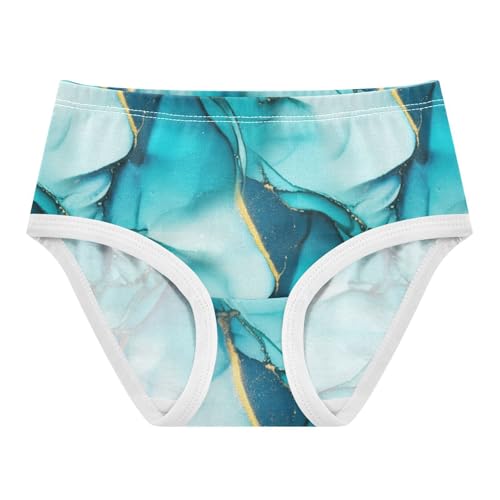 Joisal Cotton Toddler Underwear Floral Aesthetic Turquoise Art Cute Panties Girl Artistic Briefs Kids Undies 2t