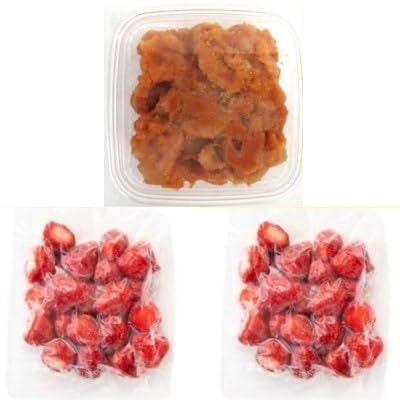 辛子明太子無着色切子500gと福岡県産冷凍あまおう500g(250g×2個)訳ありセット(大牟田市)