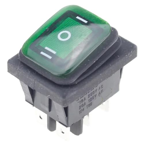 Interruptor DPDT de 6 pines para barcos y automoción con resistencia de 12V y 220V 3