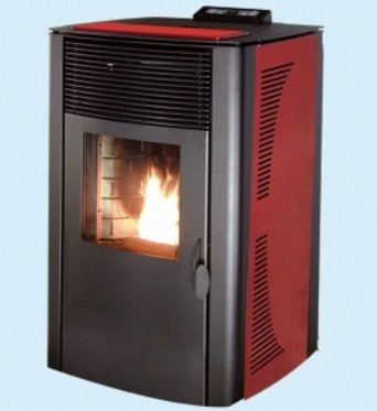 TERMOSTUFA STUFA A PELLET FOKO IDRO 22 BORDEAUX 21.7KW STUFE RISCALDAMENTO