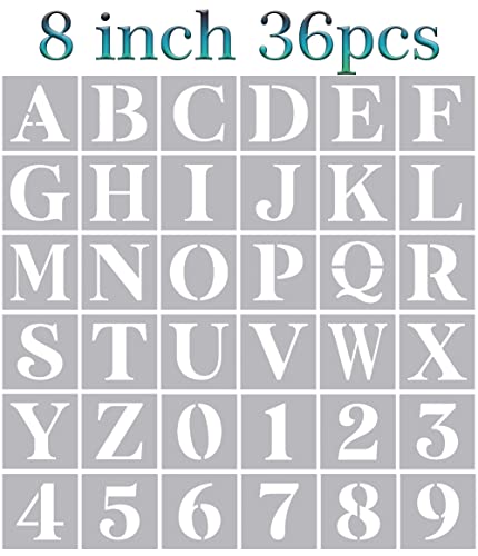 8 Inch Large Letter Stencils - Alphabet Stencils For Painting On Wood, Diy Crafts &Amp; Wall Signs