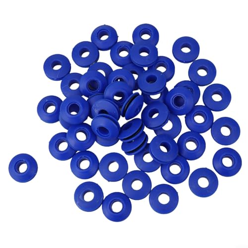 Quick Drain Grommet Kit, Round Plastic Eyelets Set, Repairing Tarpaulin Eyelets, Pool Safety Covers For Solar Cover Pool(50pcs Blue)