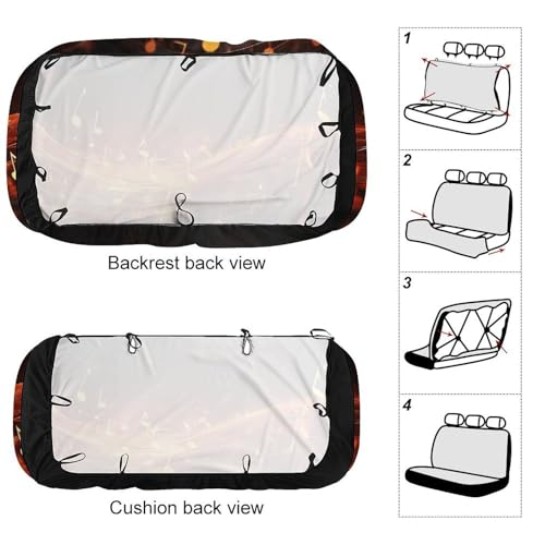 Funda de asiento de coche duradera y resistente a los arañazos con diseño de llama 3