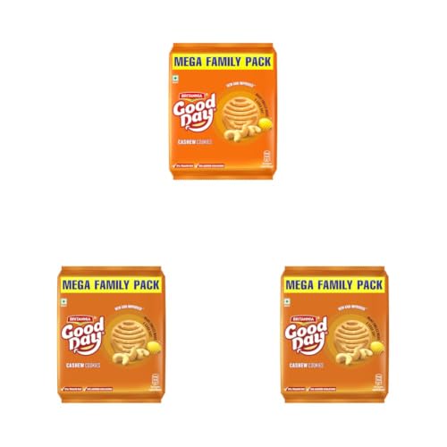 Image of Good Day Britannia Cashew Cookies, 905 g, 10N*82.7: 827 g (Weight May Varie) (Pack of 3)