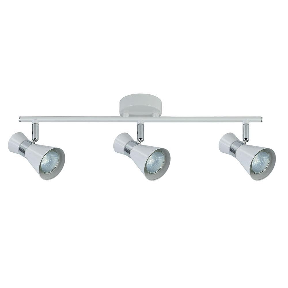 monkey ladder Lighting Strip 3xGU10, Dimensions 15x48.5x8.5cm, White/Chrome; Ideal for Setting Spaces and highlighting Specific Areas.