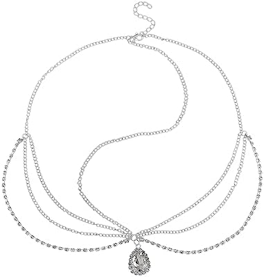 Silberne Strass Kopfkette Mit Quasten - Vintage Braut Haarschmuck Für Hochzeiten