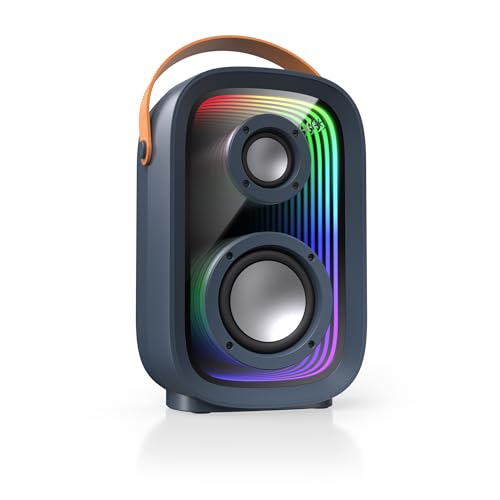 Image of Speck Speaker Gemtones Infinity Speaker Mid- Dark Grey /Chrome /Tan