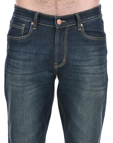 Image of Numero Uno Mens Faded Mid Rise Regular Fit Sustainable Stretchable Jeans