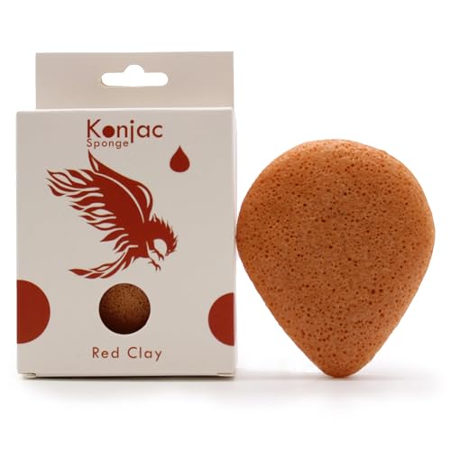 Esponja Konjac de lágrima – arcilla roja – rejuvenecedora
