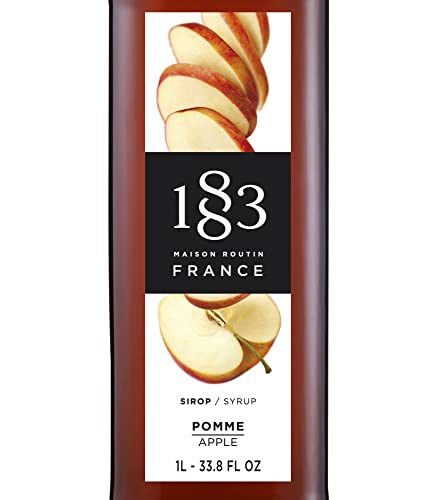 Image of 1883 Apple Syrup for Drinks, Made in France, 1 Liter Glass Bottle