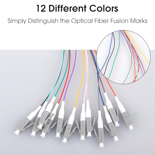 Fibre optique LC/OM3 multimode 12 brins à code couleur pour épissure rapide lot de 4 - 4