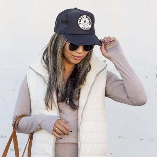 Image of Friday Feelin' Trucker Hat Women Baseball Cap Western Adjustable American Trucker Hats Fitted Mom Cap All Occasion- One Size