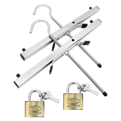 2 Lockable Ladder Grips Set | Ladder Roof Rack Clamps Heavy Duty Ladder Roof Rack Clamp Clamps Lock with 2 Padlocks Roof Rack Van Ladder Mounts 43 * 39.5 * 22cm