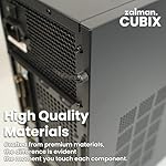 Zalman CUBIX Compact Mini Tower mATX PC Case, Heavy-Duty 0.8T Steel Chassis, Micro-ATX DTX ITX SFF SFX HTPC Small Form Factor Chassis with USB 3.0, 80mm Preinstalled Fan, Fits ATX PSU, Black - Image 5