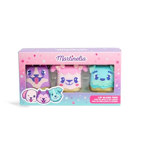 MARTINELIA – Trio Gloss para niños – Llavero Gloss – Set Belleza Cachorro Demasiado agrietado – Cuidado Hidratante para los Labios – Regalo Niña – 1 Unidad MARTINELIA – Trio Gloss para niños – Llavero Gloss – Set Belleza Cachorro Demasiado agrietado – Cuidado Hidratante para los Labios – Regalo Niña – 1 Unidad