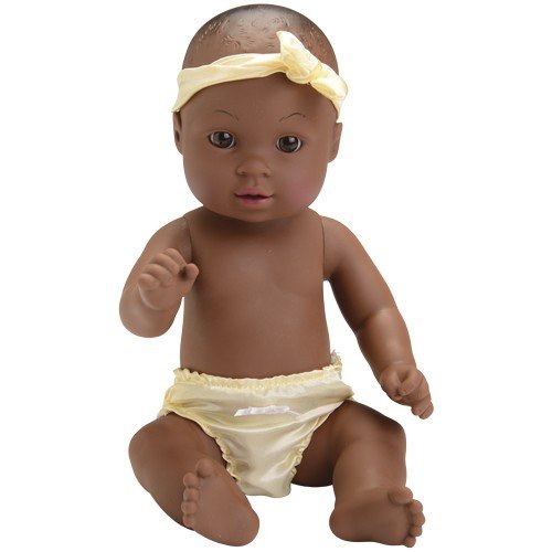 Muñeca Baby Tender Touch piel oscura con mantita 12" miniatura 2