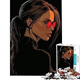 Puzzle 1000 pièces pour Adultes Lara Croft Jeu éducatif Stimulant l'intelligence Jouet addictif Cadeau Amusant activités familiales (Dimensions 38x26cm)