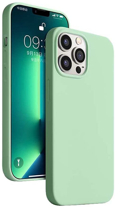 Coque silicone iPhone 13 Pro verte pour protéger votre écran en déplacement