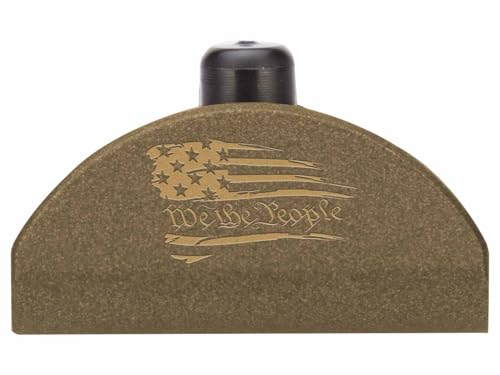 NDZ Performance Grip Plug for Glock Gen 4-5 – Heavyweight Brass – Fits G17 G19 G22 G23 G31 G34 G45 G47 – Cerakote Burnt Bronze Finish, We The People Flag – Made in USA