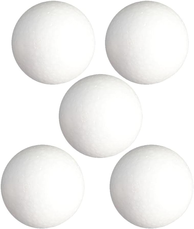 5個入り 1ｍｍ 発泡ビーズ 発砲スチロール 素ボール 装飾 つまみ細工 手作り 塗装用 手芸 お得クーポン発行中