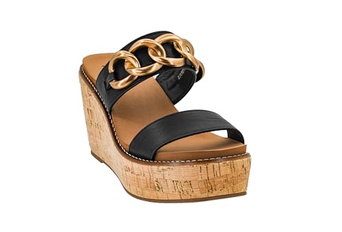 Corkys Footwear On Vacay 3.75-Inch Wedges - Two Strap Slip-on Cork Wedge With Chunky Chain Detail - Where Comfort Meets Chic with Cushioned EVA Insoles3