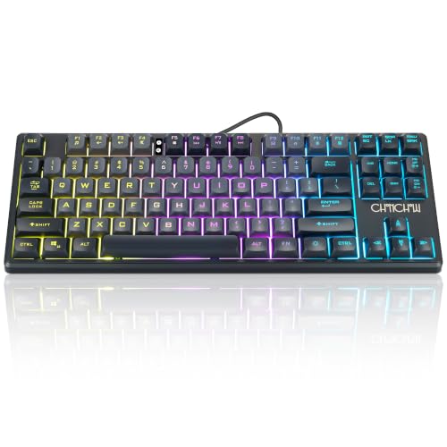 Image of CHONCHOW TKL Gaming Keyboard Wired, Anti Ghosting 87 Keys FPS for PC PS5