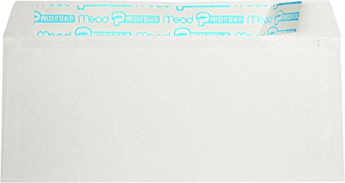 Hilroy No. 10 Press-It Seal-It Boxed Envelopes, 4-1/8" x 9-1/2", White, 20-Pound Weight, 50-Count (36712) image 4