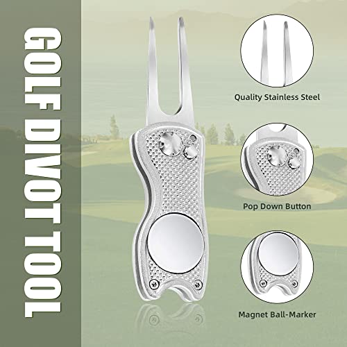image for Mile High Life 2 Pieces Golf Divot Repair Tool w Magnetic Golf Ball Ma
