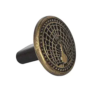 EHardware Depot : Decorative, Metal, Round Shape Knob for Drawers and Cabinet (3.2 cm Diameter, Peacock)