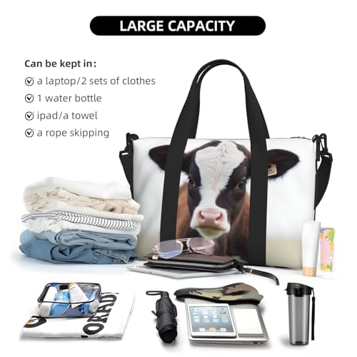 Travel Duffel Bags Personal Item Bag Carry on Luggage Bag Training Handbag Lightweight Waterproof Sports Gym Bag Cow Weekender Bag for Women Men4