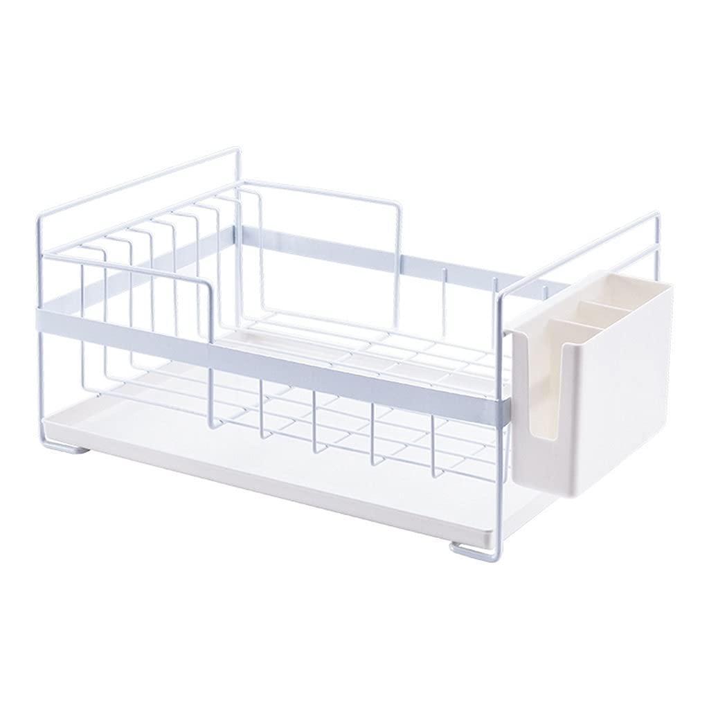 Cfsxfysey One Color Dish Drainer Rack， Kitchen Sink Rack With Drip Tray Cutlery Countertop Anti-Rust