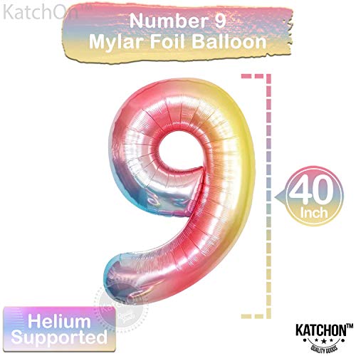 Image of KatchOn Cloud 9 Party Decorations 40 Inch for 9th Birthday Decorations
