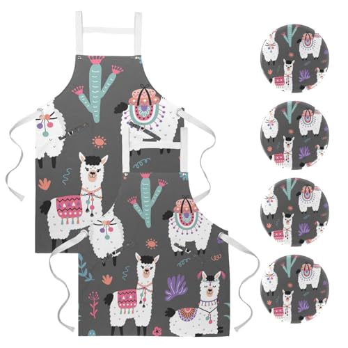 Tablier de serveuse lama pour pâtisserie et nettoyage de la maison