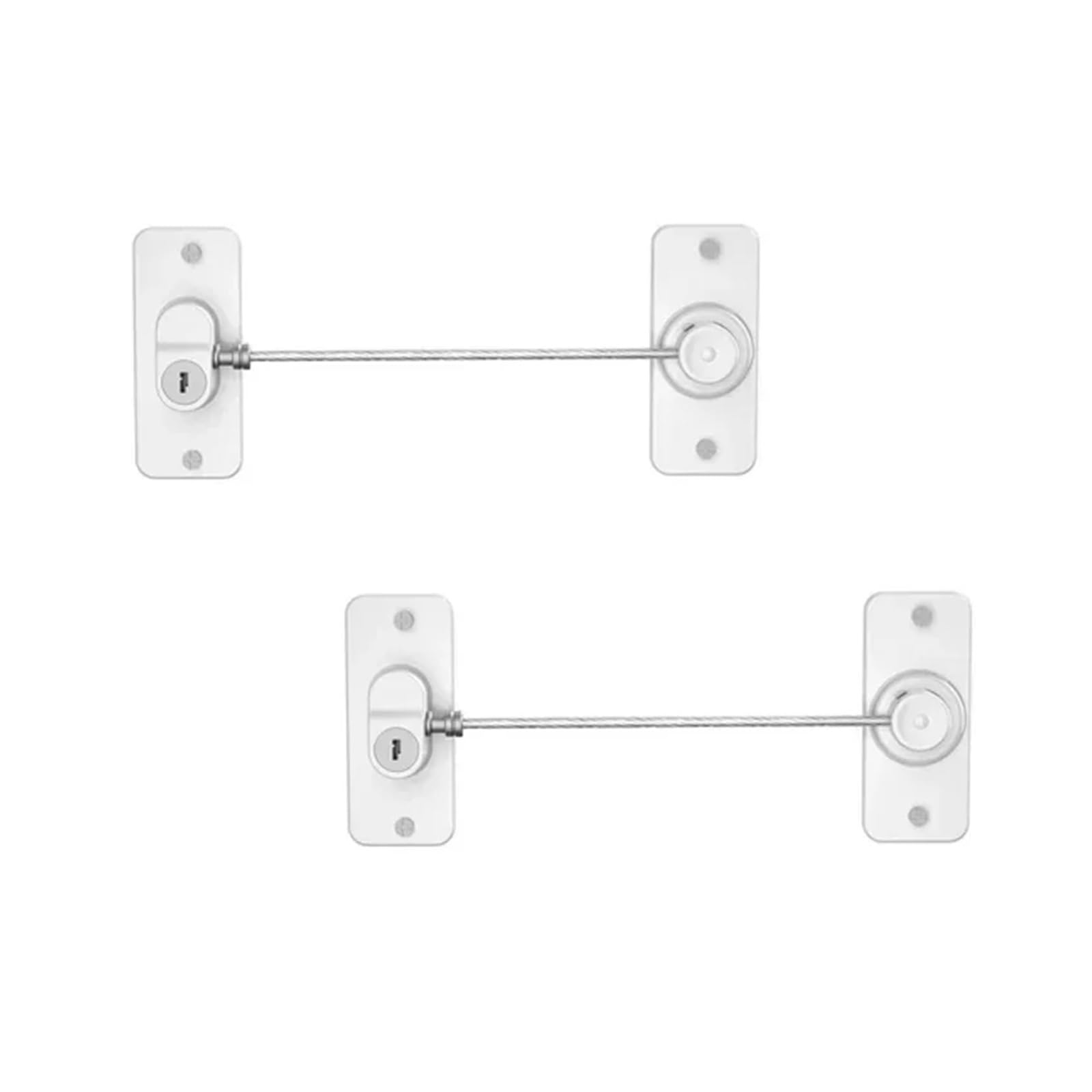 Jfnklfg White Window Restrictors Children's Lockers Door Lock Stainless Steel Child Safety Locks Rotationcabinet For Home Office(White)