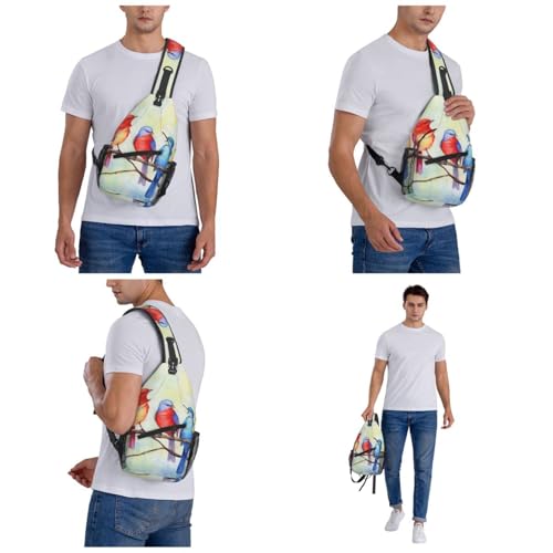 Bolso de Pecho Five Singing Birds Negro miniatura 7