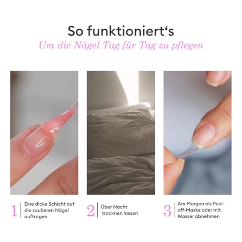 Manucurist SOS-Maske – Nagelpflege - Nachtmaske für Nägel – Nail Care Mask for Nails - Pflege beschädigter Nägel 80,5% Bio-Bekleidung – Nail Repair - Nagelreparatur - Nagelpflegeprodukte - 15 ml