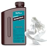 SUNLU 3D Printer Resin, Fast Curing Standard 3D Printer Resin for LCD/DLP/SLA, 395-405nm UV Curing Photopolymer Resin, Low Shrinkage & High Precision, 1000g White