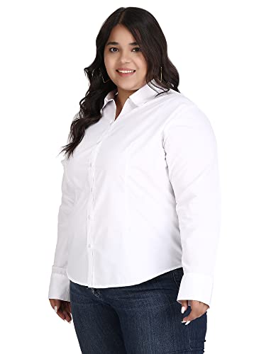 Image of Blue Ronin Full Sleeve Stylish Western Official Formal Shirts for Women Regular Fit Plus Size