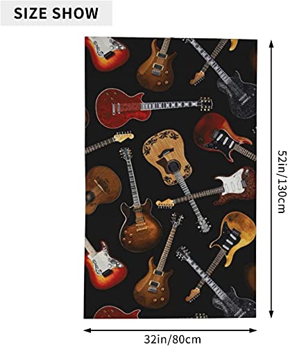 Epushow Music Guitar Beach Towel, Oversized Microfiber Bath Towel, Large Beach Towel, Quick Drying, Travel Accessories Gifts, Women's Lovely Beach Towel, Men's Cool Beach Towel #TOP4