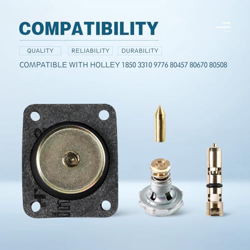 Image of Carburetor Rebuild Kit Compatible with Holley 1850 3310 9776 80457 80670 80508 Replace Part # 59064