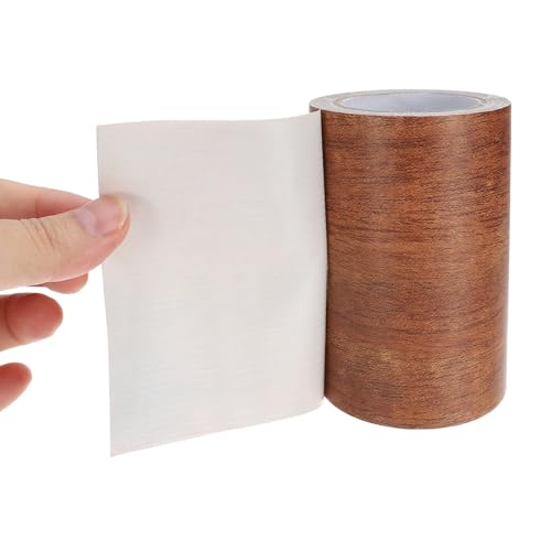 Image of PATIKIL Wood Grain Repair Tape 3 inch x15ft,2 Pcs Self Adhesive Realistic Textured Repair Tape Patch for Floor Door Table Cabinets Desk,Mahogany