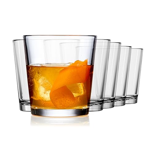 Image of Libbey Bar Essentials Double Old Fashioned Glasses, 12 oz, Clear Restaurant Quality Drinking Glasses Set of 6, Modern Rocks Glass Set for Everyday Use